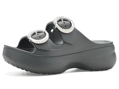 Crocs Saturday Buckle Platform Sandals In Black