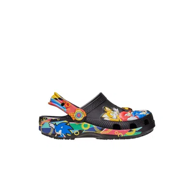 Pre-owned Crocs Sega Sonic The Hedgehog X  Classic Clog Td 'black Multi Color' | Infant Size 7