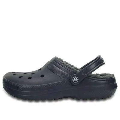 Crocs Classic Lined Clog In Navy/charcoal