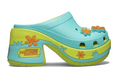 Pre-owned Crocs Siren Clog Scooby-doo! The Mystery Machine In Lime Punch