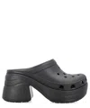 Crocs Siren Clog Rubber Mules With Heel In Black