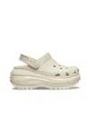 Crocs Round-headed Sandals With Platform Soles In White