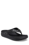 Crocs Sloane Glitter Platform Flip-flop Sandal In Black/black