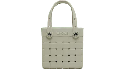 Crocs Small Basket Woven Tote In Gray