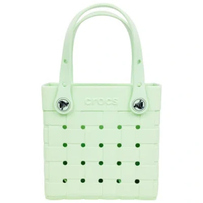 Crocs Small Woven Style Sbody Tote With Top Handles And Removeable Sbody Strap In Green