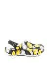 Crocs Smiley Classic K Patterned Slippers In Black