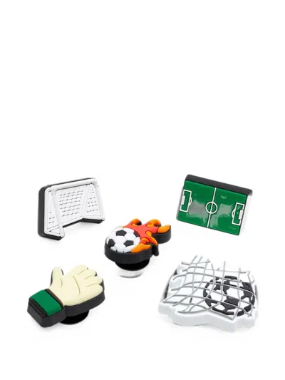 Crocs Soccer Team Jibbitz Charms (set Of Five) In White