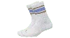 Crocs Socks Crew Double Stripe 3 Pk In Purple
