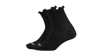 Crocs Socks Ruffle Ankle 3 Pk In Black