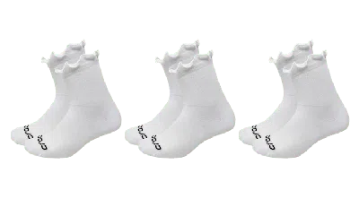 Crocs Socks Ruffle Ankle 3 Pk In White