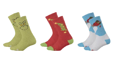 Crocs | Kids |  Socks The Grinch 3 Pack | Shoes | Multi | Xs