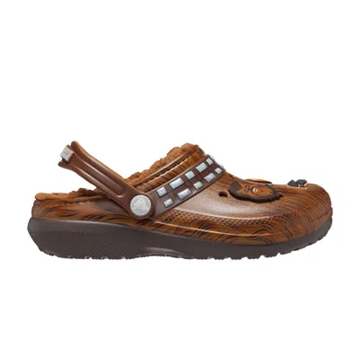 Pre-owned Crocs Star Wars X  Classic Lined Clog Kids 'chewbacca' | Brown | Kid's Size 12