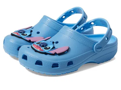 Crocs Stitch Classic Clog (little Kid/big Kid) Kid's Shoes Oxygen : 12 Little Kid M, Rubber In Blue
