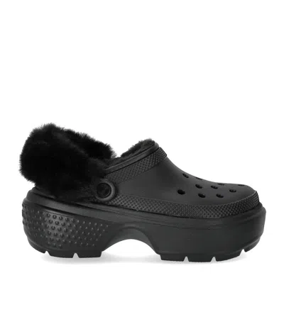 CROCS CROCS STOMP LINED BLACK CLOG
