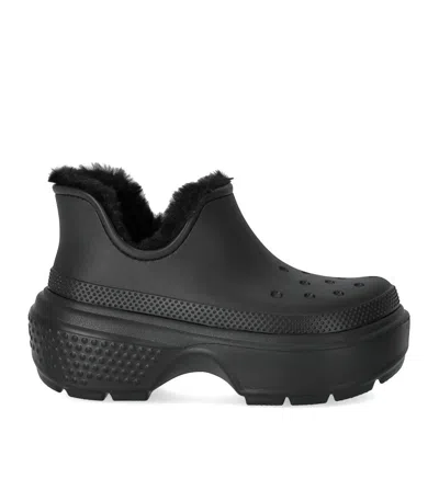 CROCS CROCS STOMP BLACK BOOTIE