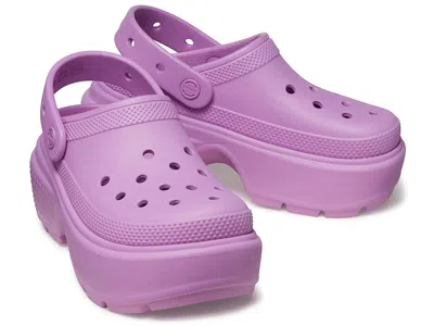 Crocs Stomp Clog Shoes Bubble : In Pink