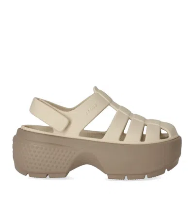Crocs Stomp Fisherman Beige Sandal In Gold