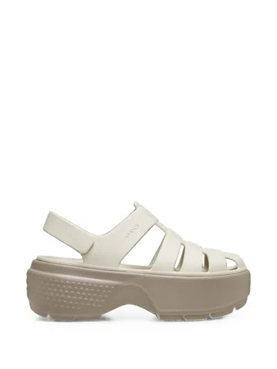 Crocs Stomp Fisherman Logo-print Sandals In Gray