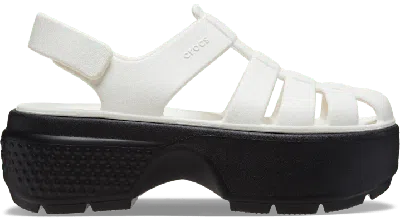 CROCS STOMP FISHERMAN SANDAL; CHALK, W9/M7