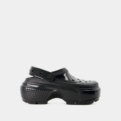 Crocs Stomp High Shine Sandals -  - Thermoplastic - Black