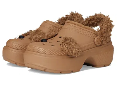 Crocs Stomp Lined Clogs Slippers Sepia Bear :