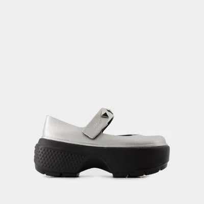 CROCS BALLERINES STOMP MARY JANE - CROCS - SYNTHÉTIQUE - ARGENTÉ