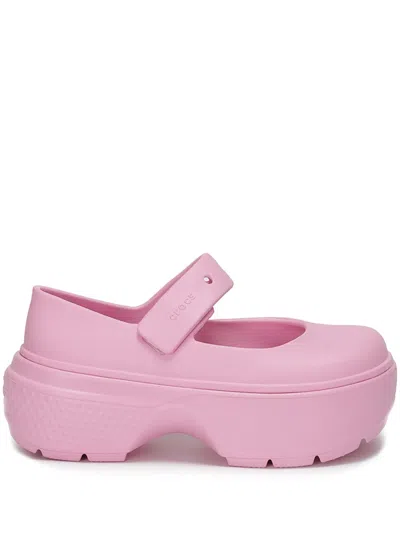 Crocs Stomp Mary Jane Clogs In Pink