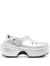 Crocs Stomp Metallic Clog With Studs In Silver