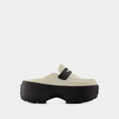 Crocs Stomp Mules -  - Synthetic - Linen Black In Grey