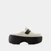 Crocs Platform-heel Slippers In White