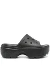 Crocs Stomp Slide Sandals In Black