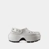 Crocs Stomp Metallic Clog With Studs In Silver