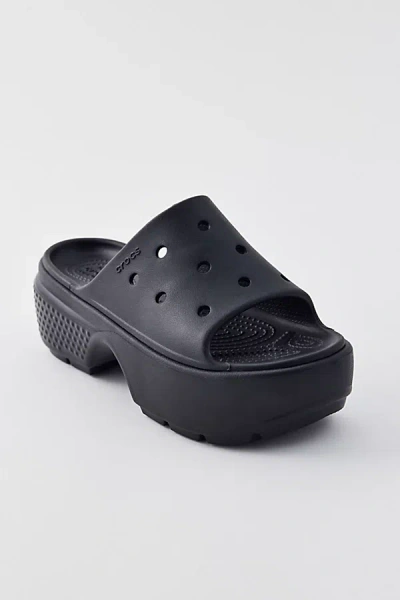 Crocs Stomp Slide Sandal In Black, Women's At Urban Outfitters
