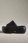Crocs Stomp Slide Sandals In Black