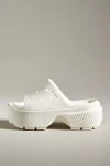 Crocs Stomp Slide Sandals In White