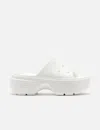 Crocs Logo Embossed Slippers In White