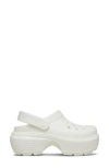 Crocs Women's Stomp Platform Clogs In Chalk