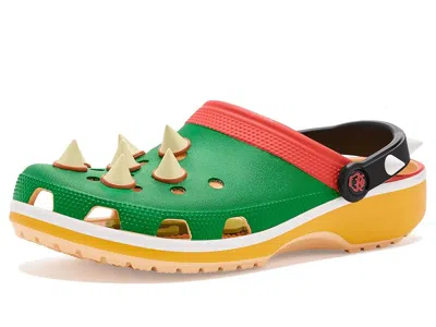 Crocs Super Mario Character Classic Clog Clog Shoes Bowser: Men's 9 - Women's 11 Medium In Green