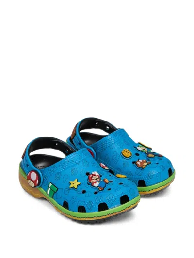 Crocs Kids' Super Mario Classic Sandals In Blue