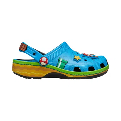 Pre-owned Crocs Super Mario X  Classic Clog 'blue' | Men's Size 7