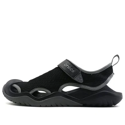 CROCS CROCS SWIFTWATER SANDALS 'BLACK DARK GREY'