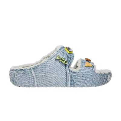 Pre-owned Crocs Sza X Classic Cozzzy Sandal 'denim' In Blue