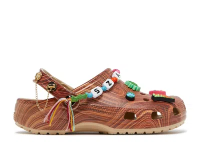Crocs Sza X  Wmns Classic Clog 'woodgrain' In Brown