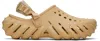 Crocs Tan Echo Clogs In Wheat