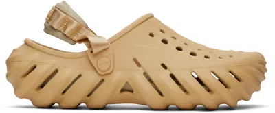 Crocs Tan Echo Clogs In Wheat