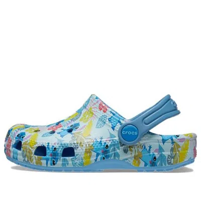 Crocs (td)  X Disney Classic Clog 'stitch Hawaiian Print' In Blue