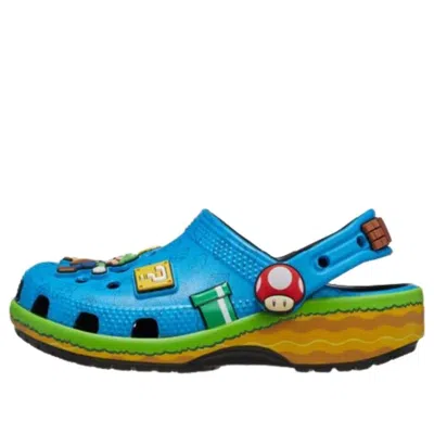 Crocs Mario Classic Clogs-multi In Blue