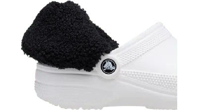 Crocs Teddy Faux Fur Back Strap Scrunchie In Animal Print