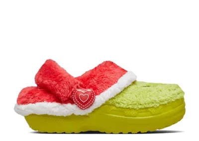 Crocs Babies'  The Grinch X  Classic Lined Clog Toddler 'stealing Christmas' In Yellow
