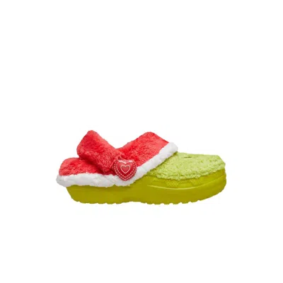 Pre-owned Crocs The Grinch X  Classic Lined Clog Toddler 'stealing Christmas' | Green | Infant Size 9